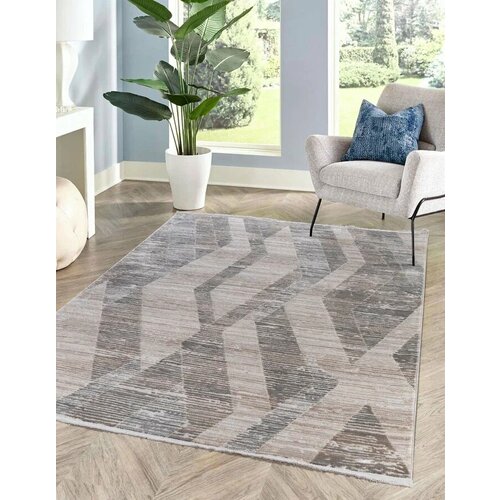 Ковер Leonidas B0762A D. Beige-White в гостиную в дом в зал в квартиру в комнату в спальню 1.6 x 2.3 м.