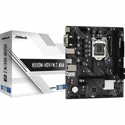Материнская плата Asrock H510M-HDVM2 SE LGA1200 mATX 886400₽