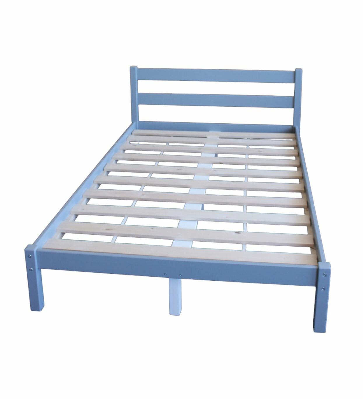 Кровать двуспальная деревянная из массива березы "Омега-1" 2000х1200