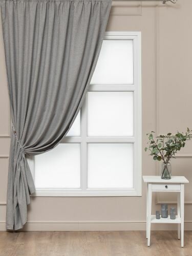 Портьера Amore Mio лен серый 200х270 (20622)