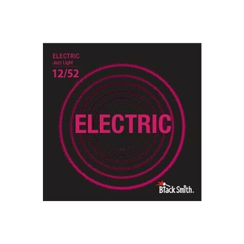 d addario epn21 pure nickel jazz light 12 52 струны для электрогитары никель 12 52 Струны для электрогитары BlackSmith Electric Jazz Light 12/52