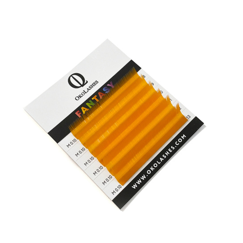 Ресницы Oko Lashes Professional Fantasy mini апельсин M 0.10 7-12 mix