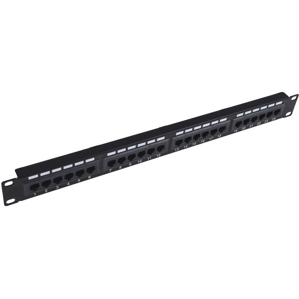 Neomax Патч-панель 19" NM-PP-1U24P-UC6-D-103-BK 1U, 24 порта, кат.6, UTP, Dual IDC, цвет черный