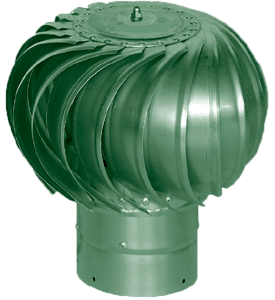 Турбодефлектор крышный ТД-125 оцинкованный зеленый