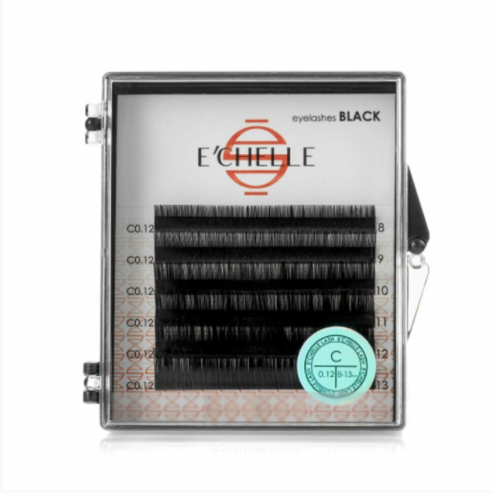 Ресницы E'CHELLE BLACK MINI MIX (C+ 0.10 8-13 mm)