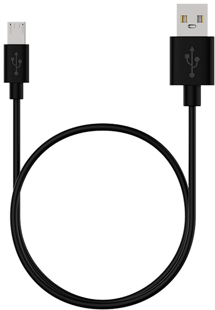 Кабель Maxvi (MC-01L) micro USB 1м 2A удлиненный разъем черный