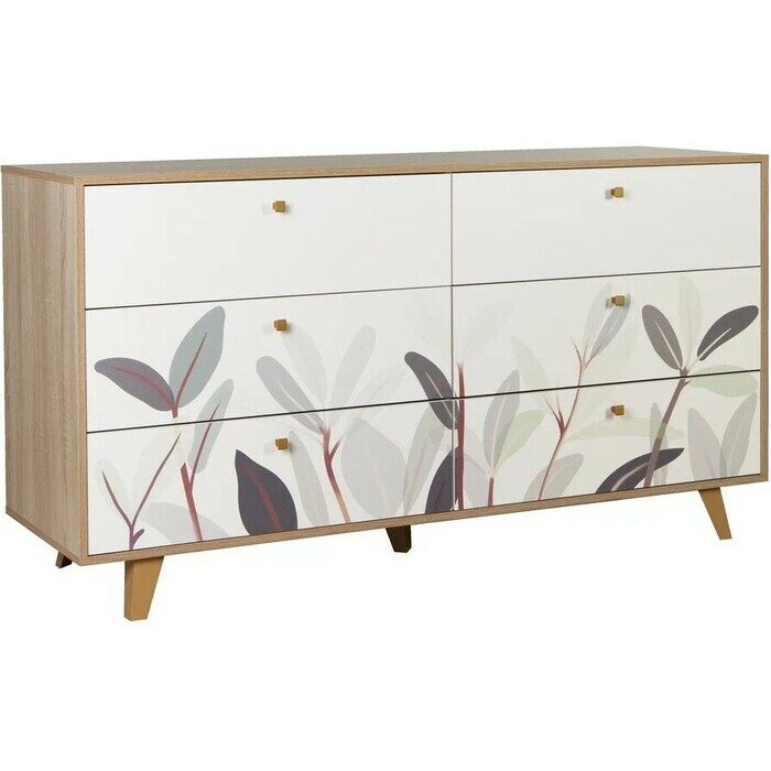 фото Олмеко Комод 56.02 "Адажио" (дуб сонома / белый)