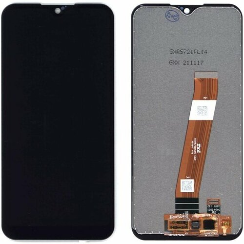 Дисплей Amperin для Samsung Galaxy M01 SM-M015 черный дисплей для samsung m015f galaxy m01 с тачскрином черный узкий коннектор or