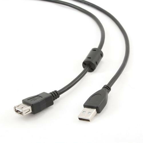 Fillum кабель Filum Кабель удлинитель USB 2.0 Pro, 1 м, черный, разъемы: USB A male-USB A female, пакет. FL-CPro-U2-AM-AF-F1-1M 894172