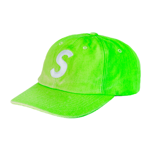 Кепка Supreme Pigment Canvas S Logo 6-Panel, размер OneSize, зеленый