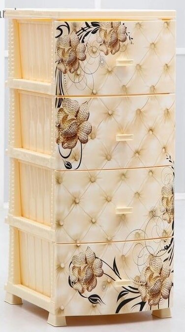 фото Комод росспласт РП-421 Барокко слонов. кость 4с.