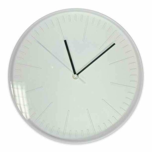 Часы настенные круглые Минимализм d31 см белые