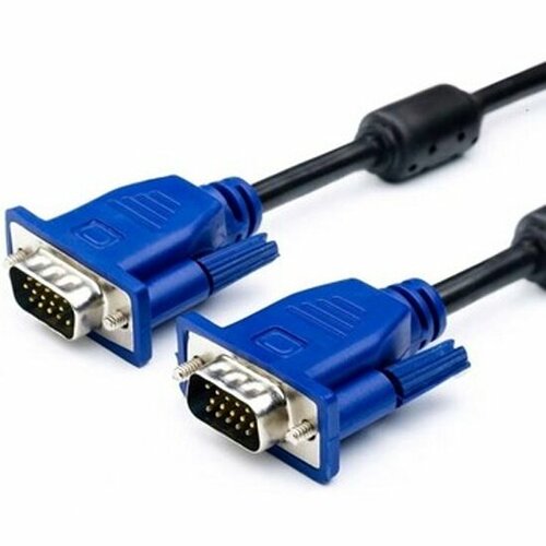 Кабель BION VGA 15M/15M, экранированный, феритовые кольца, черный, 1.8м (BXP-VGA2-018)