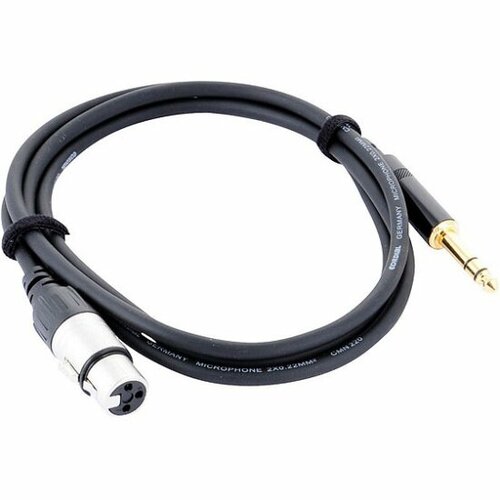 Инструментальный кабель Cordial CFM 1.5 FV, XLR female cordial cim 3 mv инструментальный кабель xlr m джек стерео 6 3 мм m 3 0 м черный
