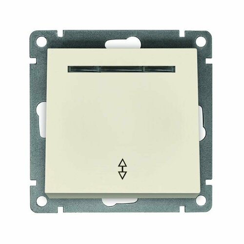 выключатель 3 кл сп афина 10а ip20 механизм сл кость ivory a0043 i universal a0043i 1 шт Переключатель проходной 1-кл. СП Афина 10А IP20 с подсветкой механизм сл. кость (ivory) Universal A0125-I