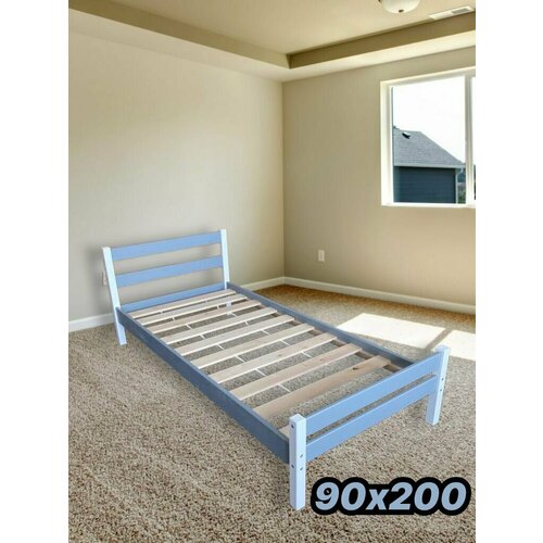 Кровать односпальная деревянная из массива березы 