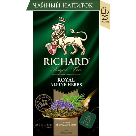 Чайный напиток Richard (Ричард) ROYAL ALPINE HERBS из 7 альпийских трав 25 сашетов