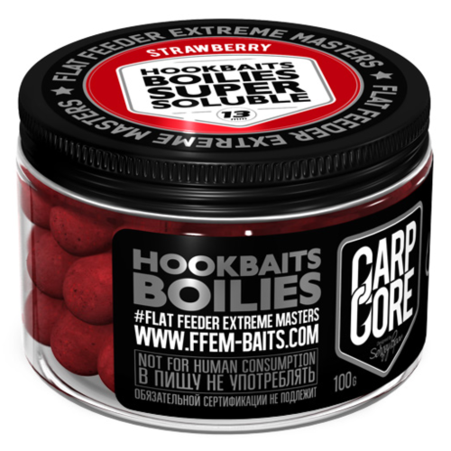 Бойлы Ffem Super Soluble Boilies Hookbaits 13mm Strawberry