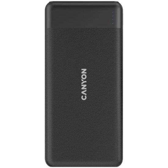 Аккумулятор внешний портативный Canyon CNE-CPB1009B 10000 мАч, QuickCharge 3.0 + PD 18W, black - фото №1