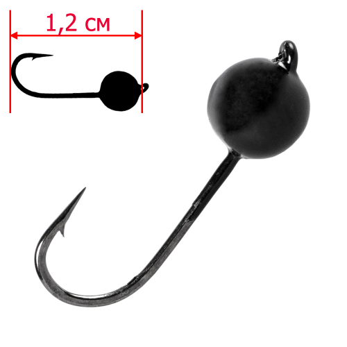 фото Джиг головки cf (crazy fish) вольфрам 0,45гр. чёрный 6 шт.