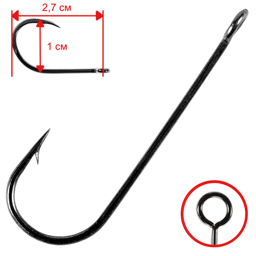 фото Крючки cf (crazy fish) round bent joint hook №2 (10шт.)