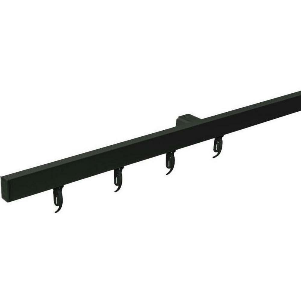 фото Карниз однорядный профильный алюминиевый ARTTEX Facile 280 см, черный