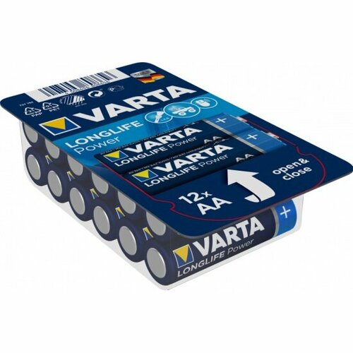 Элемент питания Varta Longlife Power LR6 AA бл 12 батарейки varta longlife power c lr14 10 шт