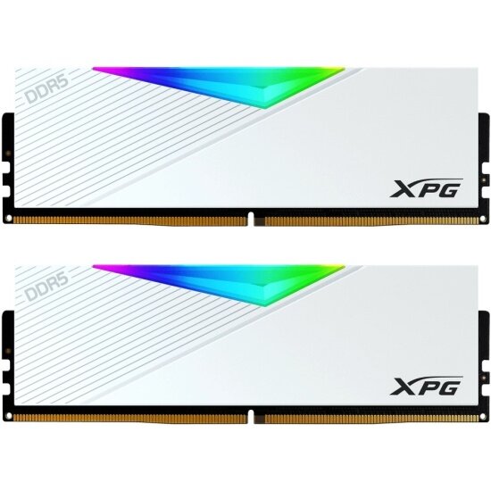 Оперативная память Adata DDR5 32Gb (2x16Gb) 6400Mhz pc-51200 XPG Lancer RGB CL32 1.35V (AX5U6400C3216G-DCLARWH)