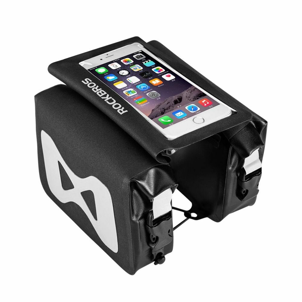 фото Сумка велосипедная на раму с чехлом для телефона до 6,2", влагозащитная AS-042 RockBros