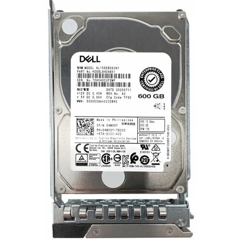 Жесткий диск Dell 4WX8Y 600Gb SAS 25 HDD 3399500₽