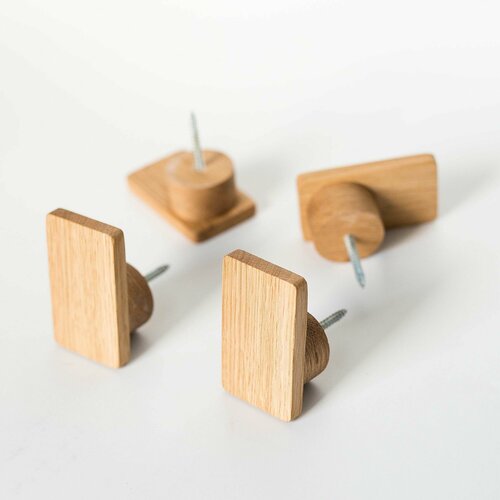 Крючки настенные для одежды из дерева. Комплект - 4 шт. Крючки-вешалки IKEA, икея.