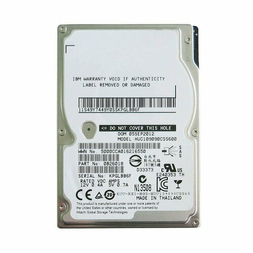 Жесткий диск IBM 81Y3809 900Gb 10000 SAS 25 HDD 10382000₽