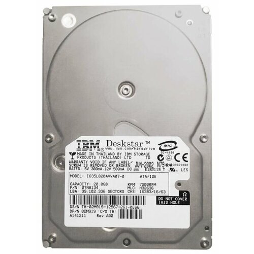 Жесткий диск IBM IC35L020AVVA07-0 20Gb IDE 3.5