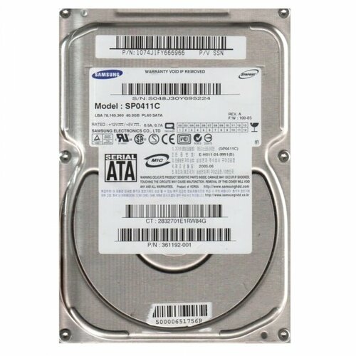 Жесткий диск Samsung SP0411C 40Gb SATA 35 HDD 774500₽