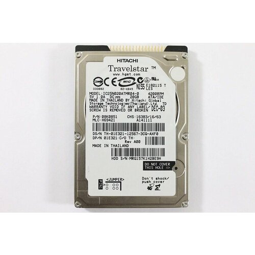 Жесткий диск Hitachi 1E321 20Gb 4200 IDE 2,5 HDD