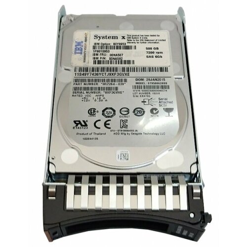 Жесткий диск IBM 00NA592 500Gb SAS 25 HDD 3221000₽