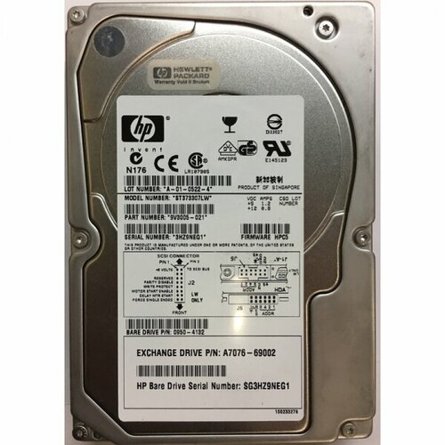 Жесткий диск HP 0950-4132 73Gb U320SCSI 3.5 HDD жесткий диск hp 0950 4692 146 8gb u320scsi 3 5 hdd