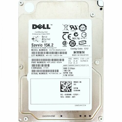 Жесткий диск Dell J084N 146Gb SAS 25 HDD 5510000₽