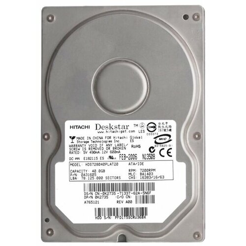 Жесткий диск Dell 40Y9025 41,1Gb 7200 IDE 3.5