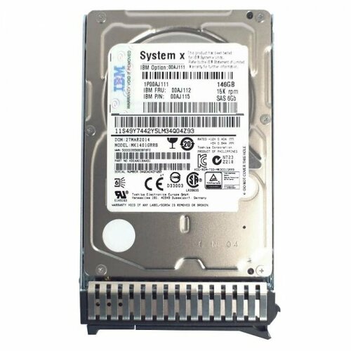 Жесткий диск Lenovo 00AJ111 146Gb 15000 SAS 2,5
