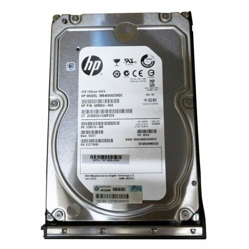 Жесткий диск HP 797265-B21 4Tb 7200 SATAIII 3,5 HDD жесткий диск hp 797265 b21 4tb 7200 sataiii 3 5 hdd