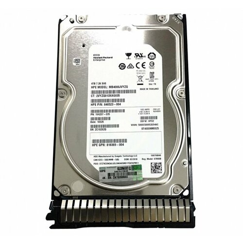 Жесткий диск HP 819079-001 4Tb 7200 SAS 3,5 HDD жесткий диск hp 826550 001 4tb 7200 sas 3 5 hdd