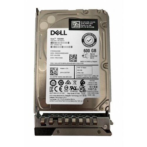 Жесткий диск Dell 0F439D 600Gb 10000 SAS 25 HDD 2339000₽