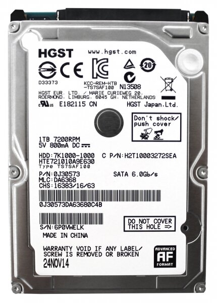 Жесткий диск Hitachi H2T10003272SEA 1Tb SATAIII 2,5" HDD