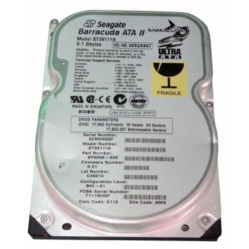Жесткий диск Seagate ST39111A 91Gb 7200 IDE 35 HDD 4334000₽