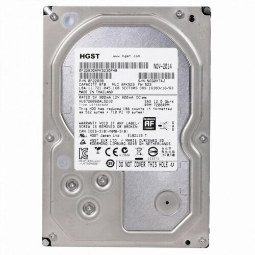Жесткий диск HGST 0B31230 900Gb 10520 SAS 25 HDD 1919000₽