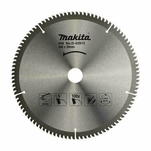Пильный диск по алюминию Makita 260x30 мм Z=100