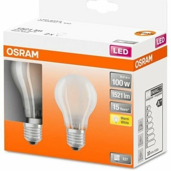 Светодиодная лампа Ledvance-osram OSRAM LEDSCLA100 10W/827 230VGL FR E27 Экопак1X2