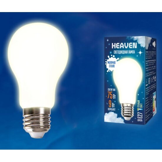 Светодиодная лампа Uniel LED-A60-9W/3000K/E27/FR GLH01WH