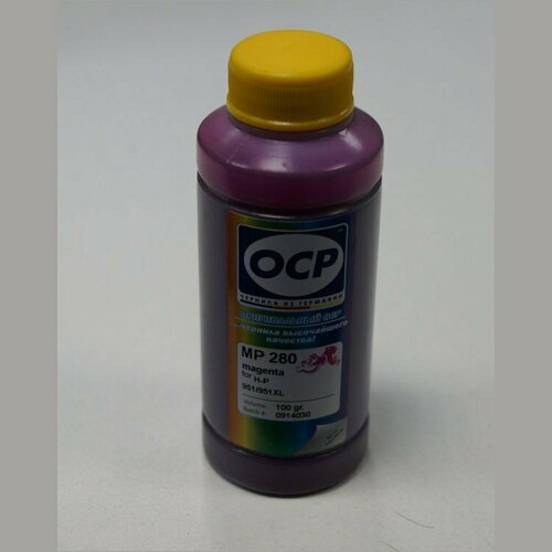 Чернила OCP MP 280 для картриджей HP951M/ HP951M XL пигментные Magenta (100мл)